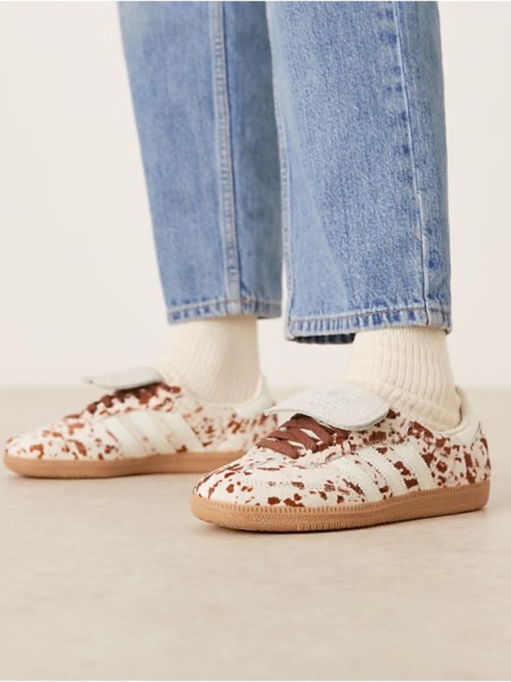 Adidas Cow Print Samba Long Tongue Shoes